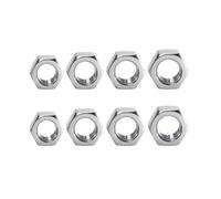 Kits de grands écrous hexagonaux, 8 pièces, 2 pièces de chaque taille M18 M20 M22 M24, attaches à entraînement hexagonal en acier inoxydable 304, finition unie, filetage complet