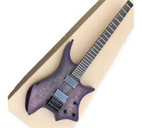Kits de guitare électrique pour débutant Acacia Violet sans tête en bois massif Guitare électrique Micro fermé