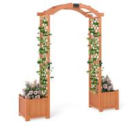 Kits de Jardin surélevé Tonnelle de Jardin avec jardinières Arche de Mariage extérieure avec Treillis pour Plantes grimpantes Légumes de Vigne Herbes Tonnelle en Bois Arche pour cé
