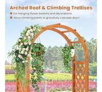Kits de Jardin surélevés Jardinière de Jardin avec Doublure en Treillis d'arche et Trous de Drainage en Bois pour Plantes grimpantes Légumes Bac extérieur Conteneur Boîte de cultur