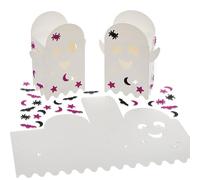 Kits de lanternes fantômes Baker Ross FN606 - Lot de 5, kits de bricolage amusants pour Halloween pour les enfants, idéaux pour les décorations de fête et les expositions saisonnières