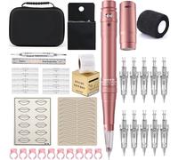 Kits De Machine À Tatouer Stylo Pmu Professionnel Microblading Sourcils Cartouche À Lèvres Aiguilles Maquillage Permanent Tatouage Fournitures D'art Corporel - Type Rose Gold Eu Plug