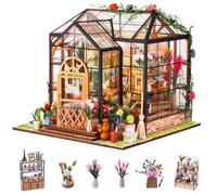 Kits de maison miniature à faire soi-même pour adultes - Mini modèle de maison en bois - Serre - Maison de poupée - Kit d'artisanat pour adultes - Modèle à construire - Cadeau d'anniversaire pour