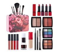 Kits De Maquillage - Ensemble Cosmétique Portable, Kit De Maquillage De Grande Capacité | Palettes De Maquillage Durables Accessoires Habillés Étanches Pour Les Voyages, Ensemble Cosmétique Avec Kit D