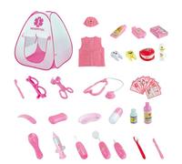 Kits de médecin pour Enfants avec Tente, Casquette de médecin, stéthoscope, Outils dentaires, Ensembles de Jeu de médecin pour Enfants, Ensemble de Jeu de médecin pour (67)