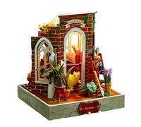 Kits de modèles de maison en bois uniques avec accessoires luminaires maison design pour l'inclusion d'activités familiales et décoration de la maison accessoires de meubles miniatures