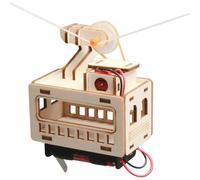 Kits de modèles en bois pour adultes - Décoration et montage - Téléphérique de 7,4 x 6 x 9,5 cm | Kit en bois | Jeu de modèles interactifs pour femmes