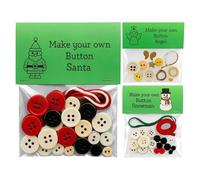 Kits de Noël Boutons DIY - Décorations de Noël Père Noël Ange Bonhomme de