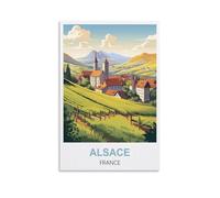 Kits de peinture à l'huile DIY pour adultes et enfants Alsace France Kit de peinture numérique pour débutants à avancés - Les kits comprennent des peintures acryliques et des pinceaux 50 x 60 cm