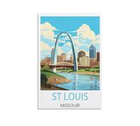 Kits de peinture à l'huile DIY pour adultes et enfants, kit de peinture par numéros sur toile pour adultes, Saint-Louis, Missouri, cadeau de nouveaux peintres, cadeaux DIY 50 x 60 cm
