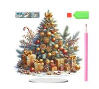 Kits De Peinture À Strass Pour Adultes | 2D Centre de Table Acrylique,Avec Support Panneau De Table Bonhomme De Neige | pour Bureau Étagère Ferme Lieu de Travail Chambre Dortoir Fête Vacances Hiver Fe