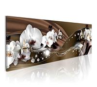 Kits de Peinture au Diamant Complet Orchidée blanche brune 40x120cm Ronde/Carré Foret Cristal Strass DIY 5D Diamond Painting Full Point de croix Grande DIY Diamant Broderie Art Maison Salon Décor