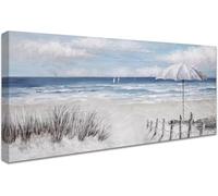 Kits De Peinture Au Diamant De Plage pour Adultes, Bricolage 5d Diamant Art Océan Kit De Peinture Au Diamant Carré Perceuse Complète Points De Diamant Gemme Cristal Art K, Square, 50x115cm