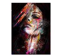 Kits de Peinture Diamant 5D Complet Pour Adultes Enfants Round Drill visage de femme Bricolage Diamond Painting Pleine Perceuse Strass Point De Croix Arts Craft pour Home Décoration Murale 40x70cm