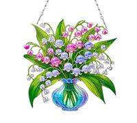 Kits de peinture diamant 5D, kits d'art à diamants suspendus DIY, impression double face, perçage simple, strass en diamant, art de fenêtre, pendentifs en diamants pour la décoration murale