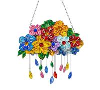 Kits de peinture diamant 5D, kits d'art à diamants suspendus DIY, impression double face, perçage simple, strass en diamant, art de fenêtre, pendentifs en diamants pour la décoration murale