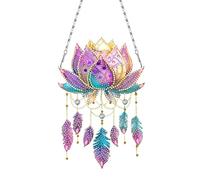 Kits de peinture diamant 5D, kits d'art à diamants suspendus DIY, impression double face, perçage simple, strass en diamant, art de fenêtre, pendentifs en diamants pour la décoration murale