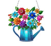 Kits de peinture diamant 5D, kits d'art à diamants suspendus DIY, impression double face, perçage simple, strass en diamant, art de fenêtre, pendentifs en diamants pour la décoration murale