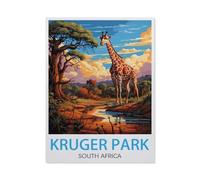Kits de peinture diamant 5D，Parc national Kruger, Afrique du Sud，Full Drill Arts du diamant Peinture par numéros Kits pour la décoration murale de la maison（30 x 40 cm/11.81 x 15.74 pouces）-BD14