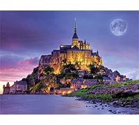 Kits de peinture diamant 5D pour adultes enfants, Château Mont Saint Michel kit Diamant Arts,peinture de broderie bricolage pleine perceuse kits diamant artisanat pour Décor Maison 40x50cm