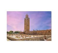Kits De Peinture Diamant 5D Pour Adultes,La mosquée Koutoubia à Marrakech, Maroc,Diamond Painting_Adulte Diamond Painting Strass Cristal Complet Kits Art De La Mosaïque Halloween Cadeau(40x50cm)-C42