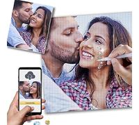Kits de peinture diamant personnalisés pour adultes 5D à faire soi-même, photo d'art diamant personnalisée, personnalisez votre propre image, kits d'images de peinture diamant (25x25cm)