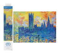 Kits de peinture diamant pour adultes, paysage du Parlement londonien en hiver (d'apr s Monet), Diamond Dotz - Kit d'artisanat cr atif relaxant a