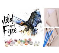 Kits de Peinture par Numéros Aigle animal sauvage et libre Peinture à L'Huile Sur Toile Art Mural DéCoration pour Cadeau de Maison pour pour Adultes Enfants DéButants 40 * 50 Cm