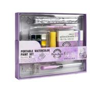 Kits de peinture pour adultes débutants compacts portables outils de dessin | Kit de peinture aquarelle de voyage pour voyage, maison, artisanat, voiture, bureau, studio, extérieur, école, poterie murale