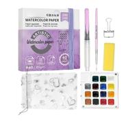 Kits de peinture pour adultes - Pinceaux de dessin compacts et portables | Kit de peinture aquarelle de voyage pour voyage, maison, artisanat, voiture, bureau, studio, extérieur, école, poterie murale