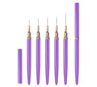 Kits de pinceaux Nail Artistry 5 pièces avec embouts à double usage et poignée ergonomique pour des traits fluides et des détails créatifs Pinceaux Nail Art pour la peinture et les détails