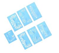 Kits de Pochoirs de Peinture pour le Visage, 7 Pièces/ensemble, Modèle de Peinture Corporelle Réutilisable, Fleurs, Couronne, Squelette, Outils de Conception de Maquillage du
