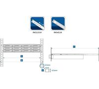 Synology RKM114 1U Rack Kit Fixed Rail