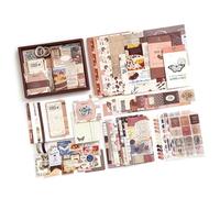 Kits de scrapbooking scrapbooking collages journal indésirable décoration boîte cadeau cadre papier autocollant pour filles fournitures vintage ruban adhésif scrapbooking cadre journal kits