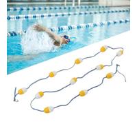 Kits de séparation de lignes de natation professionnelles pour piscines - Cordes de nage jaunes et blanches de 85 m avec 2 crochets pour les extrémités profondes/peu profondes - Balises de p
