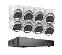 Kits De Surveillance Sécurité DVR H.265+ 8 Canaux 5MP Pièces PIR Caméras Extérieures IP67 Système Caméra Résistant Aux Intempéries Alarme(None,Black)