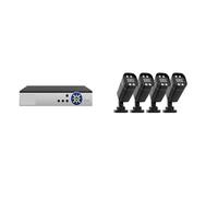 Kits De Système Sécurité Caméra Vidéosurveillance 8CH, Caméras Surveillance AHD 5MP, Ensemble DVR, Détection Visage, Vision Nocturne Infrarouge(3T,8CH 4pcs 5MP Cam)