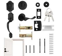 Kits de vis à pinceau, casier carré moderne, finition bronze huilé, cylindre à clé, mécanisme facile à installer, matériel extérieur résistant à la rouille pour la maison, le garage, le portail