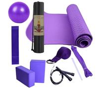 Kits de yoga d'entraînement à domicile - Blocs de yoga et ensemble de tapis | Kit Pilate | Tapis d'exercice avec blocs | Équipement de fitness pour femmes et hommes i