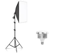 Kits d'éclairage Softbox de Photographie 50x70CM système de lumière Continue Professionnel boîte Souple for équipement de Studio Photo pour la Photographie en Studio(70W UFO Bulb)