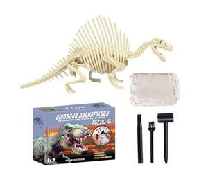 Kits d'excavation de fossiles de dinosaures - Excavation de squelettes de dinosaures, jouet éducatif d'apprentissage pratique, science et activité d'exploration pour de 4 à 6 ans