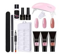 Kits d'extension d'ongles 11 pièces Kit de Gel 'ongle en résine sûr Kit de démarrage Gel longue durée pour Salon débutant professionnel bricolage Style maison 2 starter
