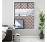 Kits D'isolation For Fenêtres, Isolant Fenetreanti Froid, Film Isolant Thermiquefenetre, Rideau Thermique Kit Isolant For FenêTre, Couvre-fenêtres Chauds For L'hiver(GrayS,75x280cm)