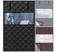 Kits d'isolation pour Fenêtres 50cm 120cm 140cm 200cm Rideau Thermique Coupe Vent Couverture de Fenêtre Thermique Oxford Imperméable pour Porte d'entrée Balcon(Black,30x35in/75x90cm)