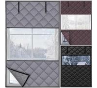 Kits d'isolation pour Fenêtres 50cm 120cm 140cm 200cm Rideau Thermique Coupe Vent Couverture de Fenêtre Thermique Oxford Imperméable pour Porte d'entrée Balcon(Gray,35x71in/90x180cm)