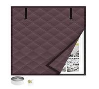 Kits D'isolation pour Fenêtres Isolant Fenetre Anti Froid Protection Contre Le Froid Rideau Thermique Kit Isolant pour Fenêtre Couvre-Fenêtres Chauds pour L'hiver 90 110 160cm(Café,90 * 120cm)