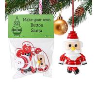 Kits d'Ornements de Sapin de Noël en Boutons - Loisir Créatif de Noël Père Fait Main | Kits De Décoration d'arbre De Fêtes en Boutons - pour Fêtes Et Anniversaire Maison Soirée Amis