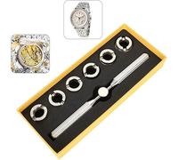 Kits d'outils de réparation de montres, ensemble d'outils de réparation de matrices de clé de décapage de couvercle de boîtier arrière de montre pour Rolex Oyster