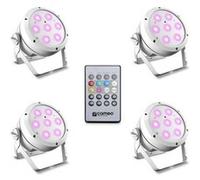 Root Par 4 WH Set 1 - Set Compos De 4 X CLROOTPAR4wh Avec Tlcommande Infrarouge