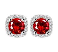 Kits Fabricant Colle Nettoyeur Bijoux Round Teardrop Heart Stud Earrings For Women Ensembles Pince Ultrasonique Bijoux (Red, One Size)